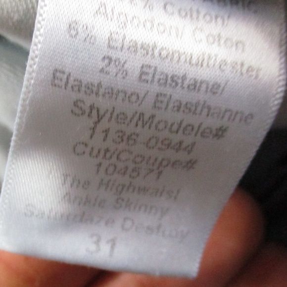 Current/Elliot Jeans Women's 31 Medium Wash High Waist Ankle Skinny‎ Denim - Picture 6 of 8